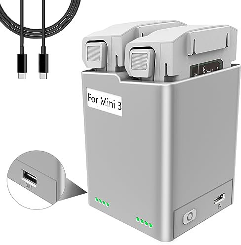 MVMOD Mini 3 Pro Battery 2 Pack with Charging Hub, 7.38V 3850mAh 47minis Flight Time Intelligent Batteries Plus for DJI Mini 3/3 Pro Drone