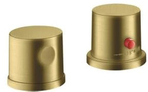 hansgrohe AXOR Uno 2-Loch Wannenrandarmatur, Thermostat, 2 Verbraucher, Farbe: Brushed Brass