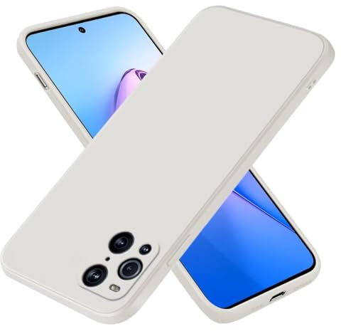 EASSGU Hülle für Oppo Find X3 Pro (6.7 Inches), Weiche TPU Silikon Hülle - Altweiß