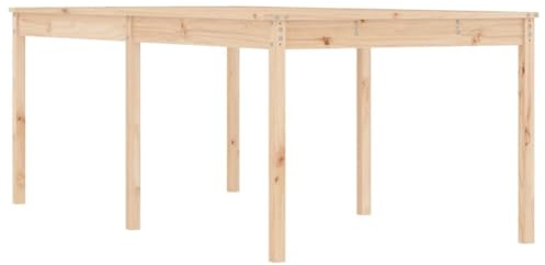 vidaXL Gartentisch, Garten Esstisch Holzrahmen, Holztisch Tisch für Outdoor, Terrassentisch Gartenmöbel, 203,5x100x76cm Massivholz Kiefer