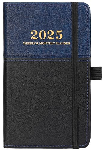 Taschenkalender 2024 - Taschenkalender 2024, Wochen-Monatsplaner von Januar 2024 bis Dezember 2024, Kleiner Planer für Geldbörse mit Gummibandverschluss, Innentasche