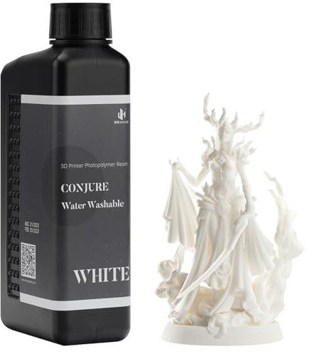 Chitu Systems Conjure Water Washable Resin 1KG,Schnellere Nachbearbeitung, leicht zu reinigendes 3D-Drucker-Harz,405nm Standard-Photopolymer-Harz für 8K/10K/12K/LCD/DLP/SLA 3D-Drucker (1000g, Weiß)