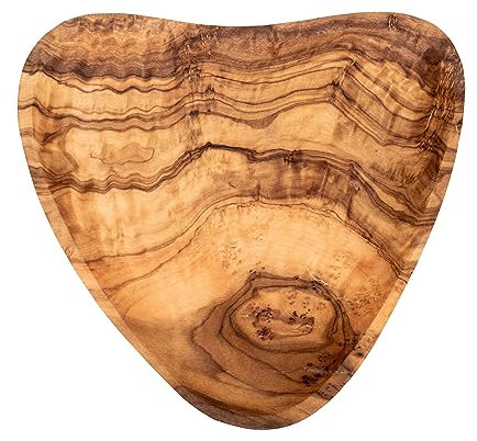 Olivenholz Schale ca. 17x17cm Herz Holzschale Holz Tischdeko Dekoschale Unikat Snackschale Herzform Love Liebe