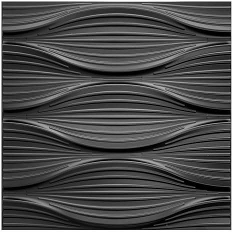 12 pièces 3D panneaux muraux & plafond, 50cm x 50cm en plastique PVC, Mur 3D, Plafond 3D, revêtement mural, Salle de jeux, 3m² - 1mm d'épaisseur