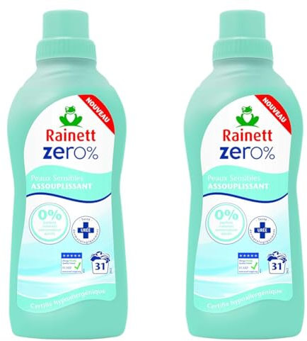 RAINETT 714409 Liquide Assouplissant Ecologique 0% - 750 ml Non parfumé (Lot de 2)