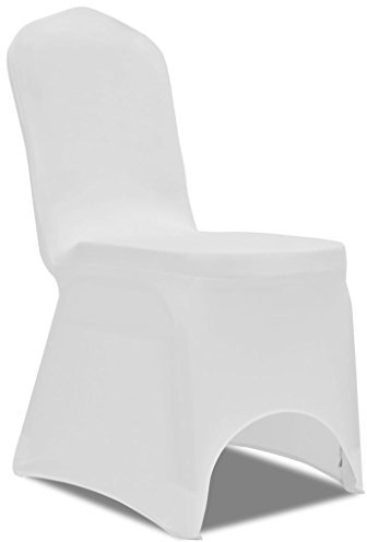 BaraSh Stretch-Stuhlhussen 100 STK. Weiß Hussen FüR SchwingstüHle Barhocker üBerzug