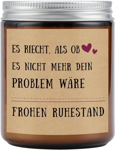 Tulolvae Ruhestand Geschenk Frauen, Duftkerze Abschiedsgeschenk für Kollegen Lehrerin, Renteneintritt Rentenbeginn Geschenk Frau Männer Mama Papa Freundin