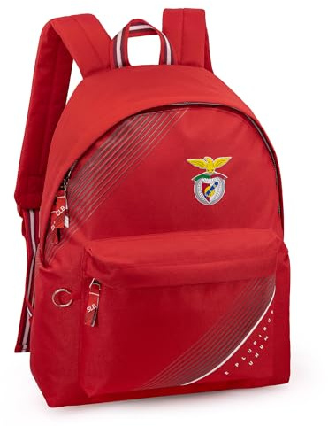 Benfica Mochila SL espaciosa 43×33×13 cm, con espalda y tirantes acolchados, forrada y con cremalleras de gran resistencia. Bolsillo frontal de gran capacidad.