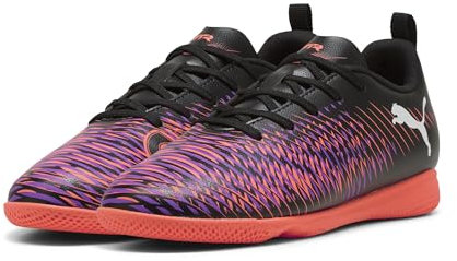 PUMA Future 8 Play IT JR Fussballschuh, Black White-Glowing RED, 35.5 EU