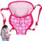 SQAQS Porte bébé Poupée, Sac à Dos Porte-Bébé, Porte-Bébé pour Poupée Porte-Bébé, Baby Doll Carrier Porte Poupée Avant, Porte-poupée en Coton Doux, Convient aux Poupées de 18 Pouces (Red round flower)
