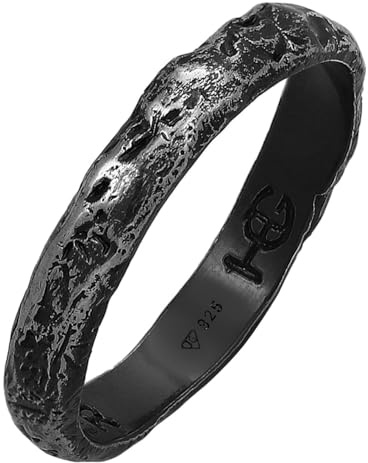 HAZE & GLORY Ring Herren aus 925 Sterling Silber, Schmuck Männer, Silberring oxidiert, Cool, Sun Chaser (62 (19.7))