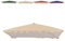 Toldo De Recambio De Sombrilla De Coágulo Oxford 420D Cubierta De Paraguas De Rectangular Con 6 Varillas Sombrilla De Repuesto 350x200cm , 350x300cm , 400x200cm , 400x250cm , 400x300cm(Coffee,300x250c