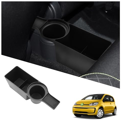 Ruiya Compatible With Vw Up Gti/Seat Mii/Skoda Citigo 2013-2024 Centre Console Storage Box, Rear Cup Holder Organizer Tray, Vw Up Accessories