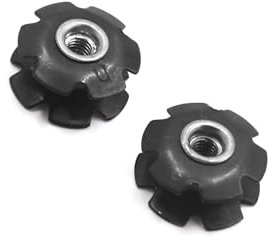 Motoforti 2Pcs Metal MTB Bike Cycling Bicycle Flanged Headset Star Nut for 28.6mm Fork Long-lasting
