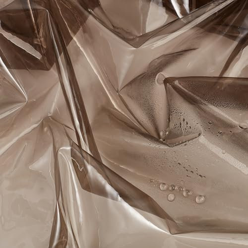 NBEADS 1m Klarer TPU-Stoff, 137cm Breite Transparente Gelee-Rolle Klare Plastikfolie 0.2mm Dick Mehrzweck Wasserdichtes Transparentes Gelee Blatt für Nähen Basteln und Dekorieren, Schwarz