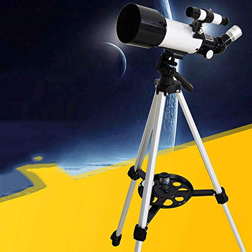 ZSLBGUYIAD Sternbeobachtungsteleskop für Erwachsene, 70 mm Öffnung, 400 mm Brennweite, Refraktorteleskop mit Stativ und Sucherfernrohr, mit Nachtsicht bei schwacher Beleuchtung und Rucksack