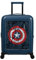 American Tourister Dashpop Disney - Spinner S, Erweiterbarer Handgepäck, 55 cm, 41/47 L, Mehrfarbig (Captain America Shield)