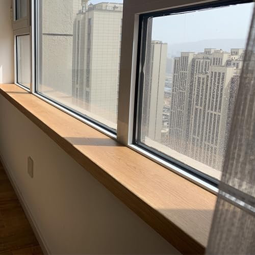 SDFVSDF Fensterbank Fensterbankabdeckung aus Holz, wasserdichte Fensterbankschutzkappen, Kantenschutzplatten aus Holzfaserplatten für Erkerfenster für Zuhause und Hotel(180x20cm/70.9x7.9in)