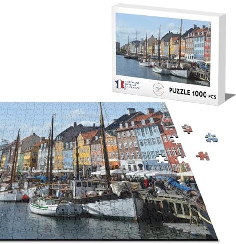Nyhavn Dänemark Klassisches Puzzle, 1000 Teile, Hafen, mehrfarbig