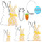 7 Stück Osterhasen Ausstecher Set, Ausstechformen Hase, Osterei Hasen Groß Ausstechformen, Edelstahl Plätzchen Ausstecher Ostern, für Ostern Party Hase Ostereier Karotten DIY Plätzchen Backform Kinder
