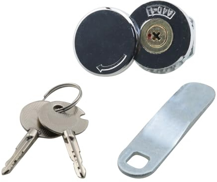 JCBIZ A40-1 Electric Cabinet Lock Distribution Box Cylindrical Stainless Steel Turnbuckle Lock Outdoor Enclosure Cabinet Lock Thumb Operated Offset Cam Lock