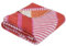 Ibena Decke 150x200 cm - Baumwollmix, Made in Germany, warm & waschbar, Kuscheldecke pink orange mit Muster