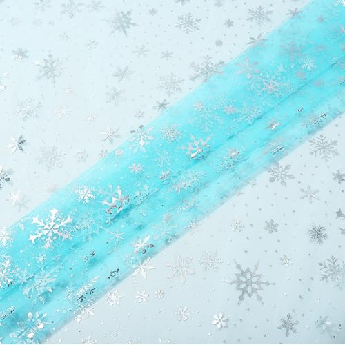 Zcbzbn 1,5×3 Meter TüLlstoff, Schneeflockennetz, Organzastoff, TüLlband, Dekostoff FüR Hochzeitsdekoration, Partydekoration, MöBeldekoration, Diy-Kleid, Basteldeko