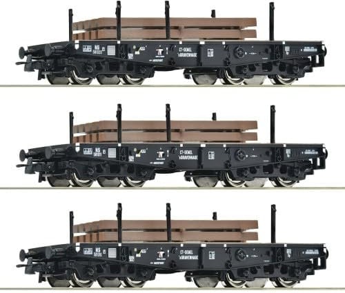 6600016 H0 3er Set Schwerlastwagen mit Ladegut, NS, Ep. III