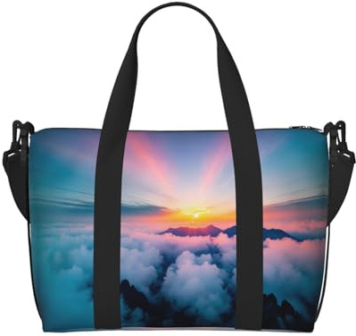 Phayah Bunte Wolken Reisetasche, Handtasche, Handgepäck, Übernachtung, faltbar, Unisex, für Flugreisen, persönliche Gegenstände