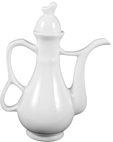 FUNOMOCYA Wine Pot White Wine Jug Ceramic Wine Container Drinking Wine Jug for Restaurant