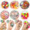 Stressball Squeeze, 6 Stück Regenbogen Squeeze Bälle, Stressball Kinder,Mesh Stressbälle, Bunte Anti Stress Squeeze Traubenbälle für Kinder aus, Quetschball Spielzeug gegen Angst und ADHS