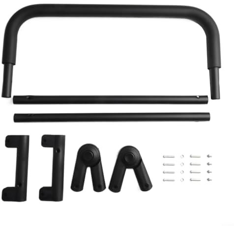 ComfyHarbor Schiebegriff für Wagen, verstellbare Höhe 127,7 - 132,7 cm, faltbares Design, ABS- und Metallkonstruktion, passend für flach zusammenklappbare Kinderwagen