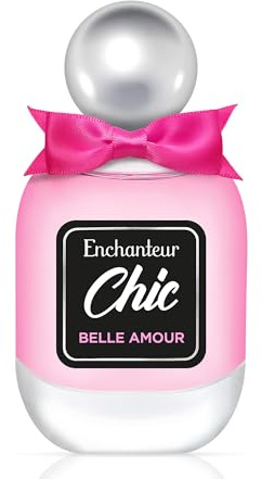 Enchanteur Chic Belle Amour Eau de Toilette, Fruity Floral, 50ml | Fruity Floral Perfume with Apple, Melon and Blackcurrant Notes, Elegant Long Lasting Fragrance for Gifting or Daily Wear