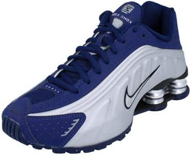 Nike Shox R4 Womens Running Trainers Ar3565 Sneakers Shoes, Blue Void Metallic Silver 400, 10.5