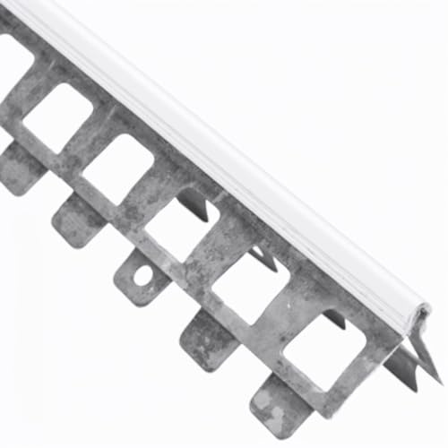 doitBau Kantenprofil Außenputz – Eckprofil Putzprofil – PVC-Abschlusskante verzinkt witterungsbeständig – 20mm 50 x 50 mm 2,5 m je Stab 10 Stück 25 m für Hausfassade Kalkzementputz