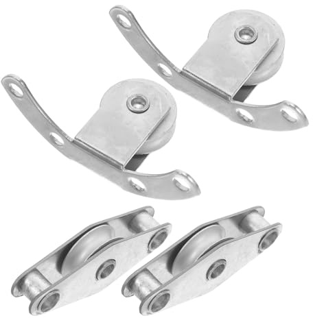 DEARMAMY Set da 4 Pezzi Carrucola in Acciaio Inossidabile per Accessorio per Ombrellone da Esterno, Puleggia Resistente per Parasole Design Ottimizzato per Uso Outdoor