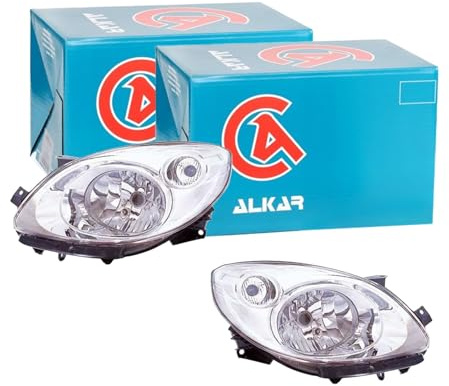 2X Alkar Halogen Scheinwerfer Satz links+rechts | 2741171 + 2742171 Kompatibel mit Twingo II (CN0_)