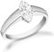Tuscany Silver Damen Ring Sterling Silber Marquiseschliff Weiß Zirkonia - Größe N