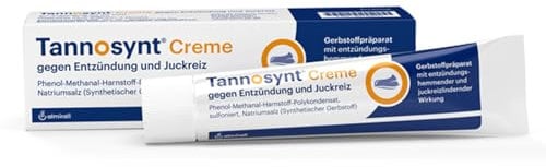 Tannosynt Creme, bei juckender, nässender, entzündeter Haut, unterstützende Behandlung von Hautentzündungen wie Neurodermitis oder Ekzeme, für das Gesicht geeignet, mit 1% Tamol, kortisonfrei, 100 g