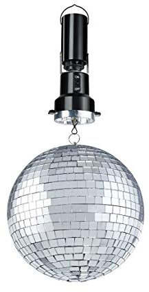 Bola LED Disco de espejo con luces led multicolor, funciona a pilas