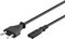 Goobay 97359 Câble de raccordement Euro / Câble secteur / Câble d'alimentation / 2 fils / (type C, CEE 7/16) sur prise d'appareil C7 / Noir / 0,5m