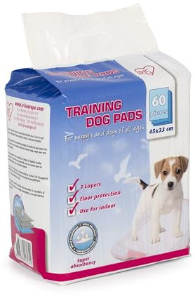 Iris Ohyama, 60 Pezzi Tappetino Igienico per Cani, 45 x 33cm, Tappetino Usa e Getta, per Addestramento, Tappetino per Pipì per Cuccioli, Cani, Gatti, Conigli, Resistente all'Infiltrazione, NS-60R