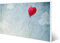 banjado Magnettafel weiß 78 x 37cm / Magnetwand Metall/Magnetpinnwand als Memoboard/Pinnwand Magnettafel Küche, Büro, Kinderzimmer inkl. 4 Magnete & Montageset - Motiv Herzballon