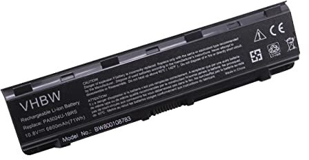 vhbw Akku kompatibel mit Toshiba Satellite C875, L805D, L830, L830D, C875D, L800, L800D, L805 Notebook (6600 mAh, 10,8 V, Li-Ion)