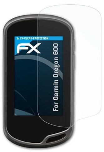 atFoliX Schutzfolie kompatibel mit Garmin Oregon 600 Folie, ultraklare FX Displayschutzfolie (3X)