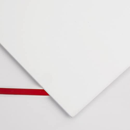 Plancha de metacrilato opaco blanca 60x50 cm, 5 mm grosor, placa rígida de acrílico PMMA para manualidades, rotulación, decoración y construcción.