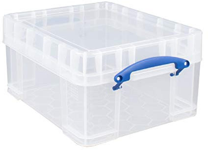 Really Useful Plastic Storage Box 21L XL Clear Pack of 3