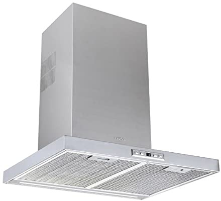 Teka DSH 785 - Campana Extractora 70 cm, Decorativa de Pared, 3 Velocidades + Intensiva, Programador de Tiempo, Iluminación LED, Motor Blindado Doble Turbina Ecopower, Color Acero Inoxidable