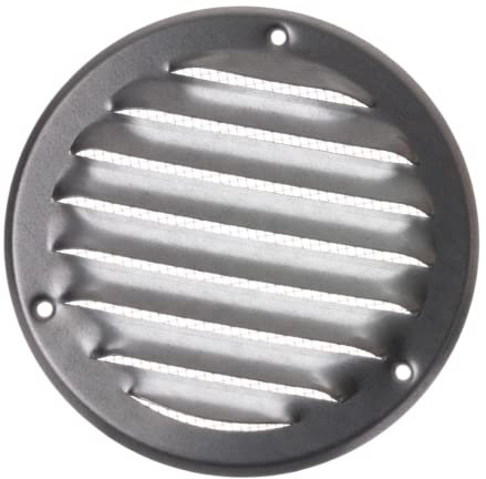 Ø 100mm / 4 inch Galvanised Round Metal Air Vent Grille Cover with Insect Mesh - Ventilation Cover