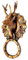 Esplanade - 16,5 cm Rentier Gesicht Messing Türklopfer Design hergestellt mit Premium Hoch Qualität 100% Messing | Wohnkultur | Tür Decor | Metall Messing Türklopfer - Brass Door Knockers